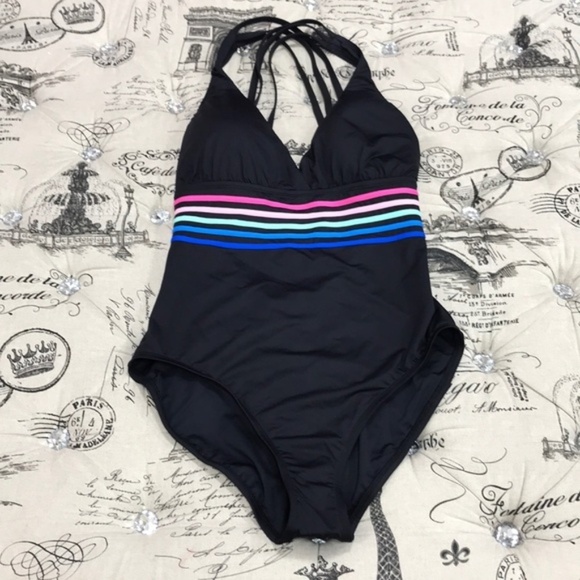 La Blanca Swimwear Spectrum Crossback One-Piece Swimsuit - Picture 4 of 7
